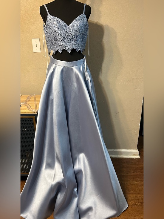 Alyce Paris Dresses & Skirts - ALYCE Paris 60055 Size 000 Light Blue 2 Piece Prom Dress Lace Satin Ball Gown